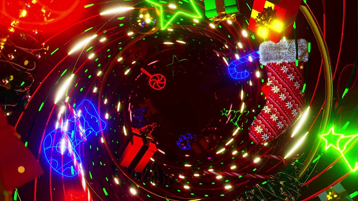 Magical Christmas Tunnel 10H 4K | Glowing Holiday Lights Party Background Loop