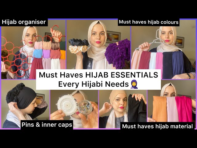 6 Must Haves Hijab Essentials How to choose right hijab material,Inner  caps,accessories & organizer 