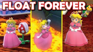 Princess Peach floats forever vs FLOOR IS LAVA (funny Super Mario 3D World Mario challenge w/ Peach) screenshot 4