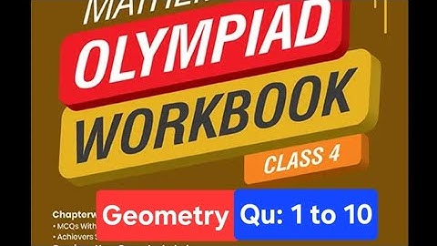 Class 4 Maths Olympiad | Chapter 5 Geometry | Qu 1 to 10 | IMO class 4 #mathsolympiad #class4imo#imo