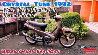 BEBEK GALAK ERA 90AN, SUZUKI CRYSTAL TUNE 1992 COKLAT, LENGKAP SURAT TAAT PAJAK, UNIT CAKEP