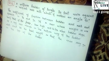 Mechanics by Q.k Ghori chapter 5 complete (Live stream)