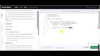 String Tokens | Hacker Rank Java