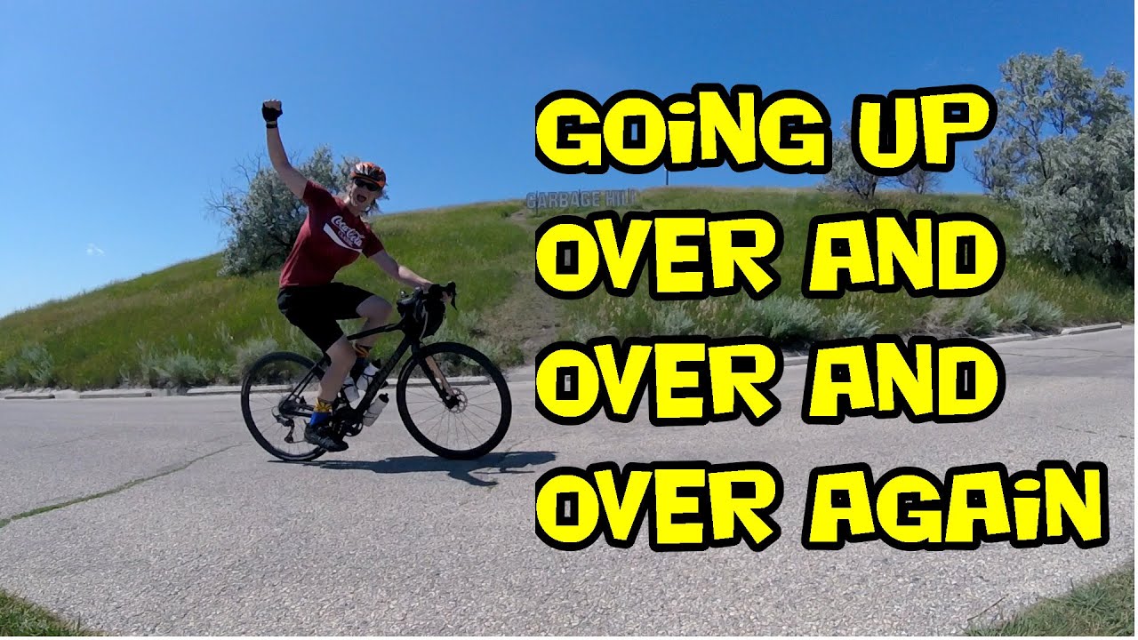 1 hour hill climb challenge part 1 garbage hill Winnipeg