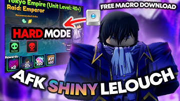 How to AFK Macro HARD Mode Lelouch Raid in Anime Crusaders