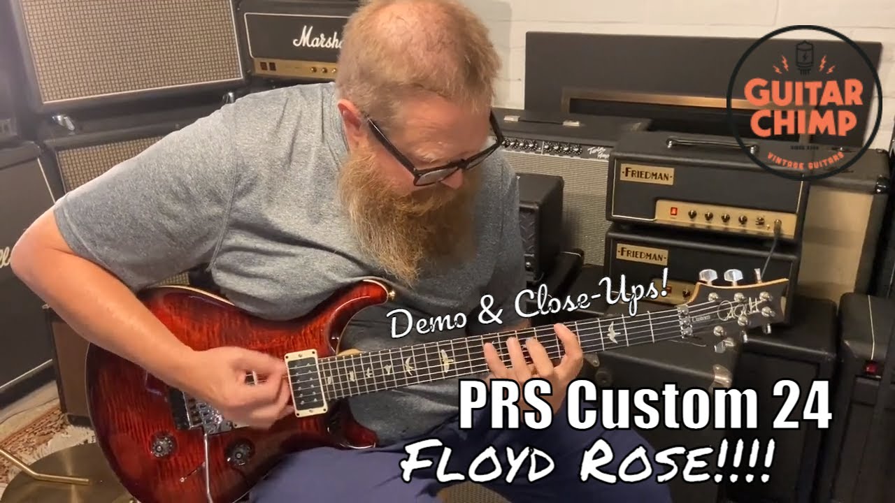 2014 PRS Paul Reed Smith Custom 24 Floyd Rose Fire Red Burst - YouTube