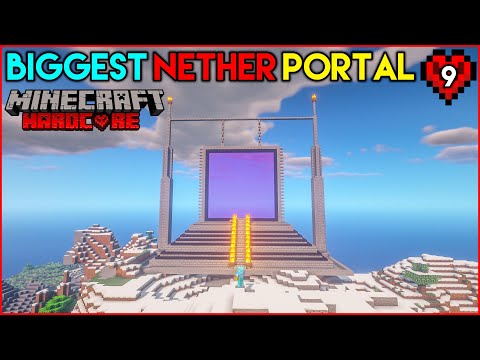 BIGGEST NETHER PORTAL IN HARDCORE | Minecraft Hardcore In Telugu | Episode - 09 | THE COSMIC BOY