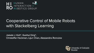 Cooperative Control of Mobile Robots with Stackelberg Learning