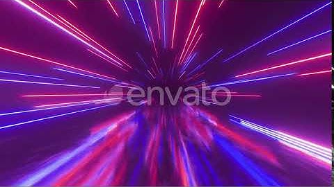 Flying in Space with Luminous Neon Lines | Motion Graphics - Envato elements