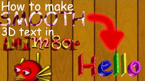 How to make SMOOTH 3D text in Anim8or tutorial