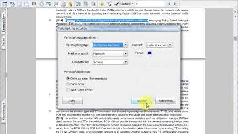 Link creation and text highlighting in Acrobat v.7