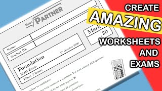 Create Amazing Worksheets and Exams (Video 1: Creating a simple question document)