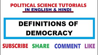 Definitions of Democracy