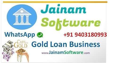 076 How to use this software for gold loan business ? | Jainam Software