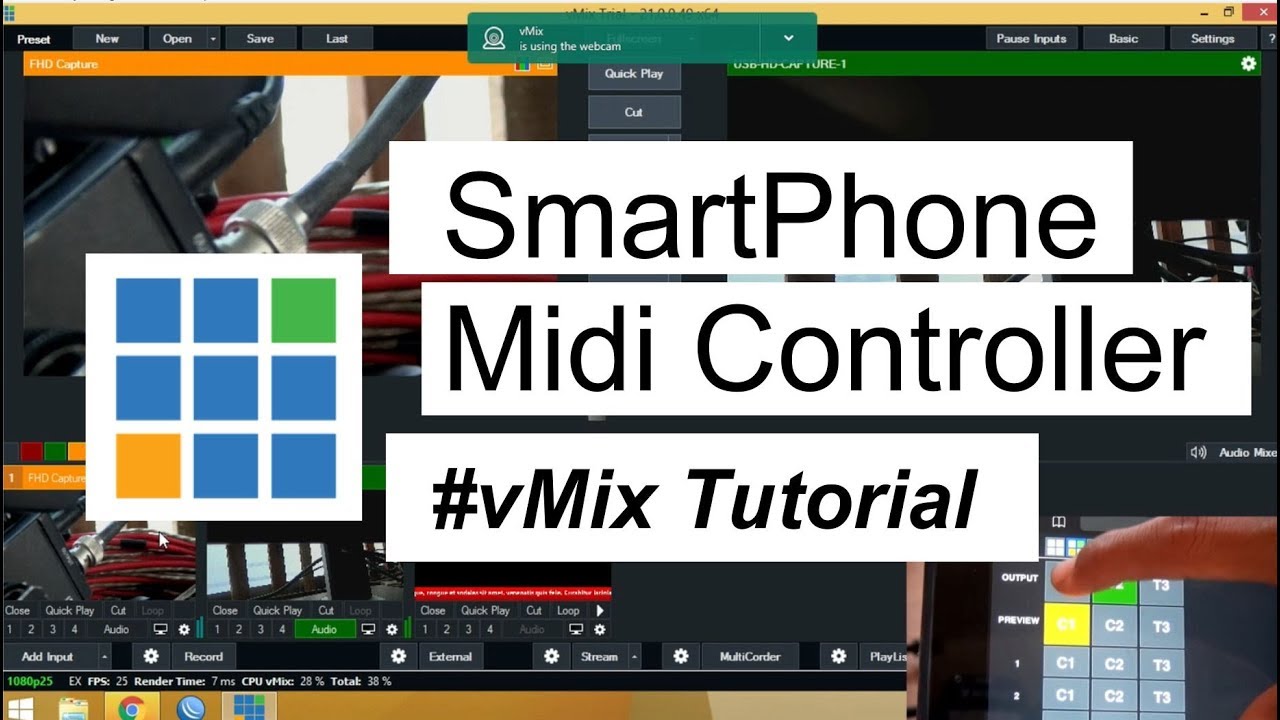 Cara Menjadikan SMARTPHONE sebagai MIDI CONTROLLER nya vMix YouTube