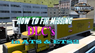 ATS/ETS2 Profile Missing DLC's fix 2023 (Local Profile)