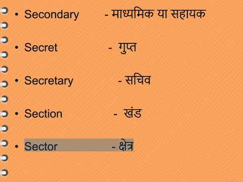 Most Frequent Used English Words Starting With S Part 1 With Hindi Meaning Youtube