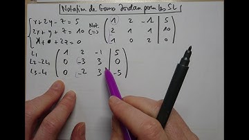 Gauss Jordan : Systèmes linéaires : exemple de résolution