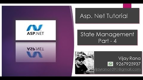 State Management  | Part - 4 | Asp .NET Tutorial | By Vijay Rana | By Vijay | .Net By Vijay Rana