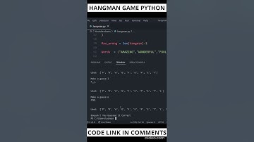Hangman Game in Python with Code | #shorts #python