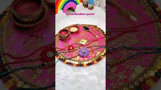 DIY Thali Decoration 🌸✨|| Rakhi Special Craft|| DIY Plate Decoration For Rakhi #shorts #diy #rakhi