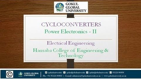 CYCLO-CONVERTER - Power Electronics - Electrical - HCET