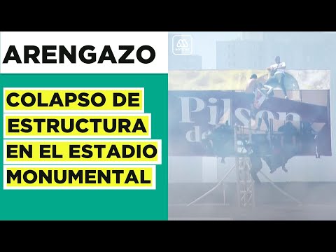 Colapsa estructura en el Estadio Monumental: el momento exacto del accidente
