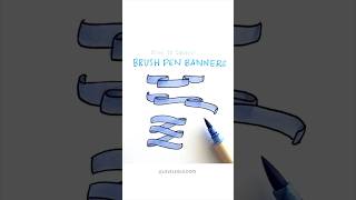 How To Make Brush Pen Banners (Easy Beginner Tutorial) brushpens shorts