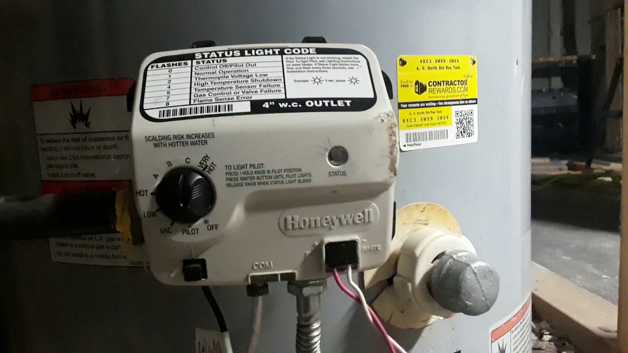Honeywell gas valve not working 5 flashes - YouTube