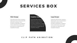 Service Box with Clip Path Animation | CSS Animation Examples