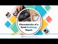 Characteristics of a Good Radiology Report