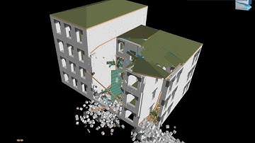 INACHUS - Structural analysis of a Historic building, Low earthquake, Case 4