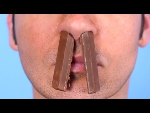 Candy Bar Stuck In Nose!