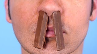 Candy Bar Stuck In Nose!