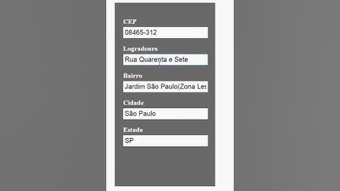 busca cep com jquery Atualizado