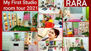 Studio tour video|RARA | my first studio tour| studiogarden | makeup vanity tour |light camera setup