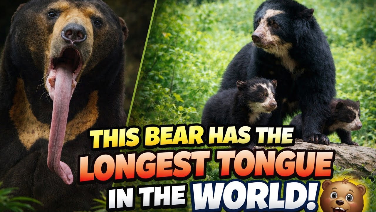 This Bear Has the LONGEST Tongue in the World 😱🐻 | Nature’s Shock 