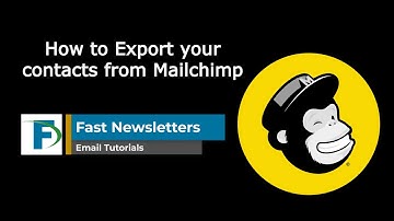 Export contacts from Mailchimp