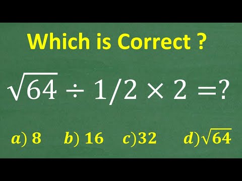 Square root of 64 divided by 1/2 times 2 = ? Many don’t get this BASIC Math!