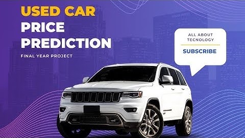 Used Car price prediction presentation proposal Final year project.