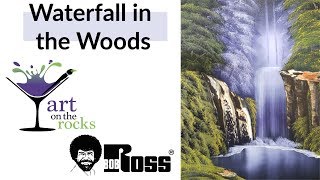 Stacey Murphy of Art on the Rocks paints Bob Ross 'Waterfall in the Woods'  9.25.19