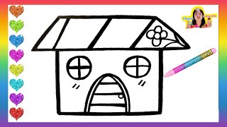 How to draw A House for kids,Toddlers|| Drawing for kids