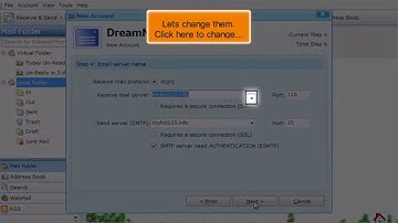 5) Configuring a POP email account in DreamMail by Gecko Websites