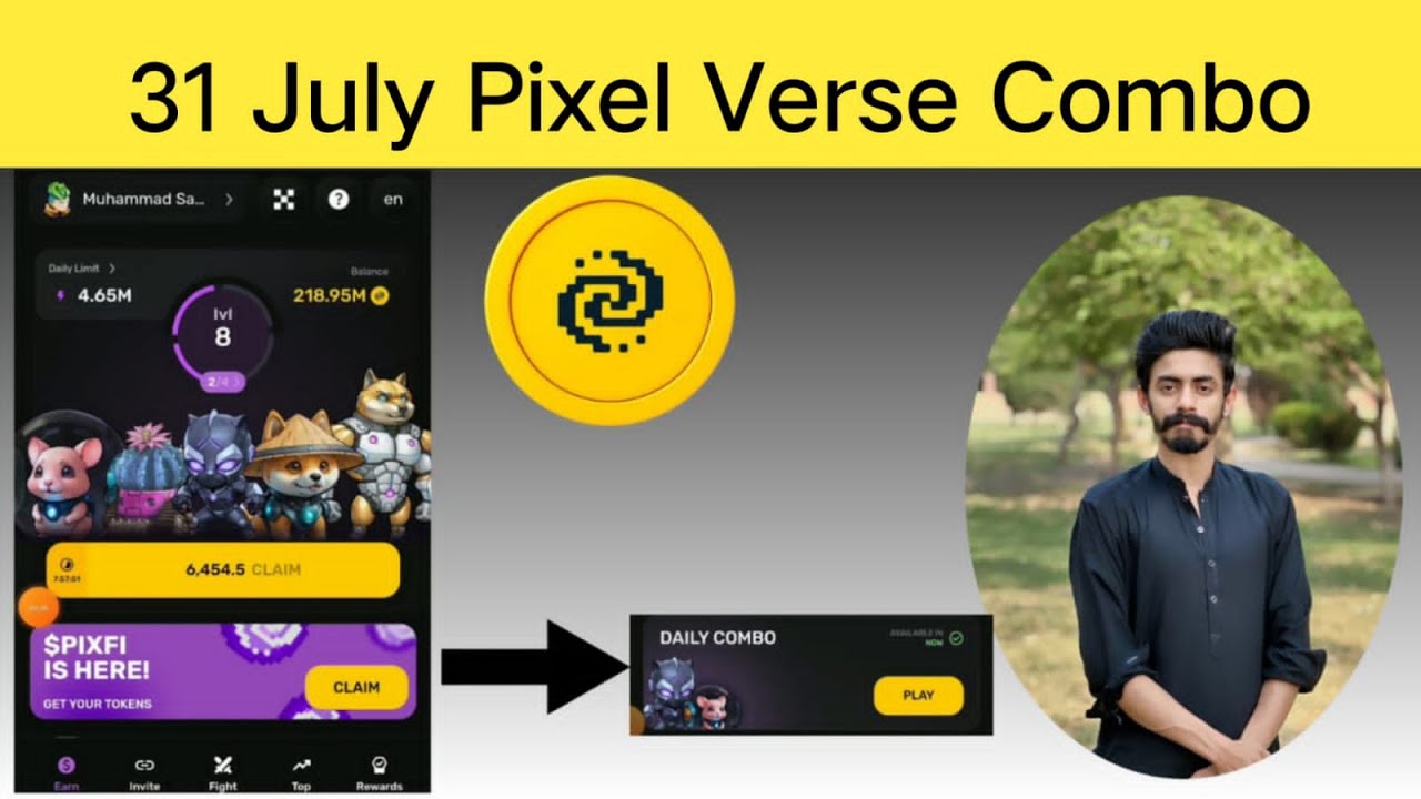 Pixel verse daily combo today | 31 July Pixel verse combo cards