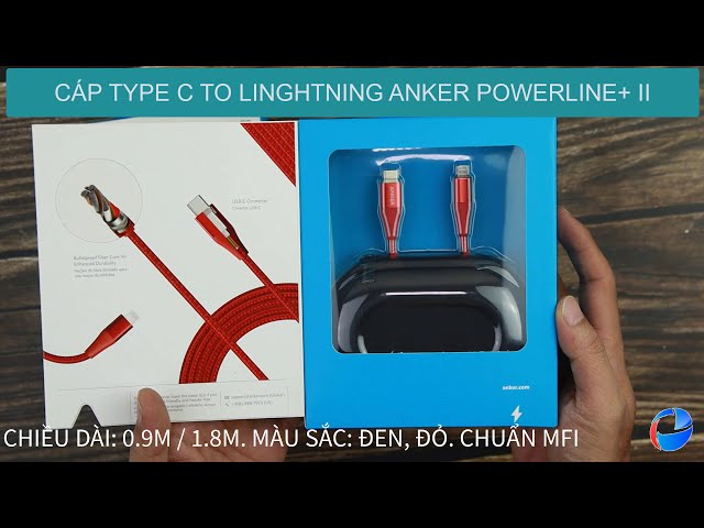 Cáp Type C To Lighting Anker PowerLine+ II. Chuẩn MFii Tương thích Mọi Máy IPhone, IPad, IPod