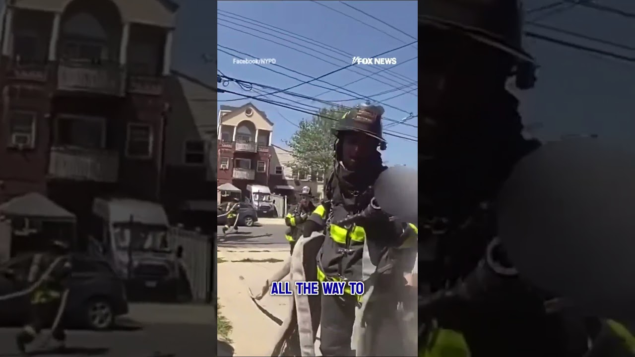 WATCH: Officers rescue family unaware of house fire #shorts #foxnews #news #fox #fire #viral #nypd