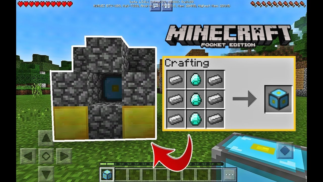 Mcpe Top Secret Crafting Nether Reactor Core In Minecraft Pe 1 5 Command Block Creation No Mod Youtube