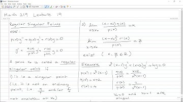 Math 219 Differential Equations Lecture 19