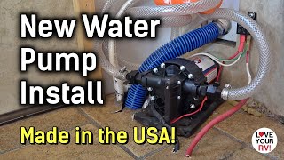 Installing New RV Water Pump  USA Adventure Gear 5300 ( Made in the USA)