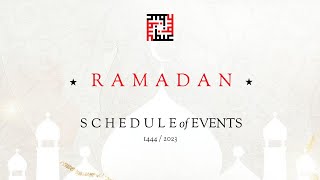 Ramadan 2023 ★ Schedule of Events